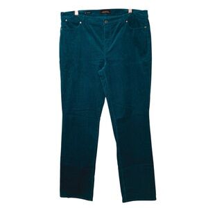 Talbots Flawless FIve Pocket Corduroy Pants Jeans Jade Straight Leg (Size 16)